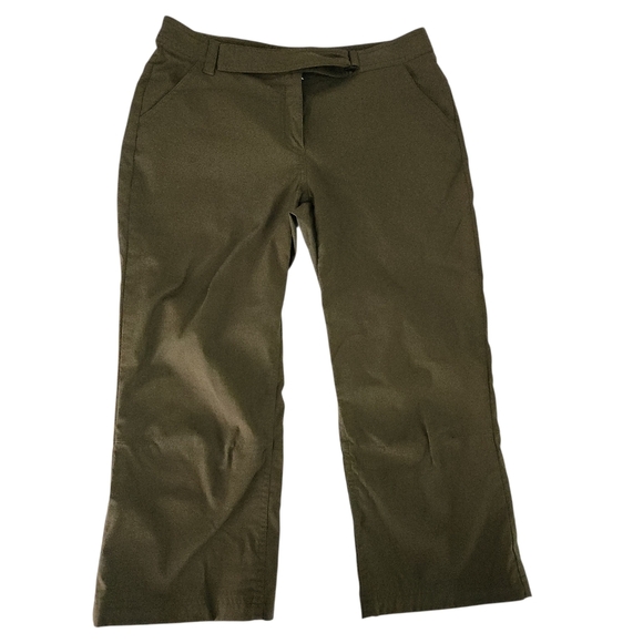 MOUNTAIN EQUIPMENT CO-OP Olive Green Stretch Capri Pants size 4 - Picture 1 of 12